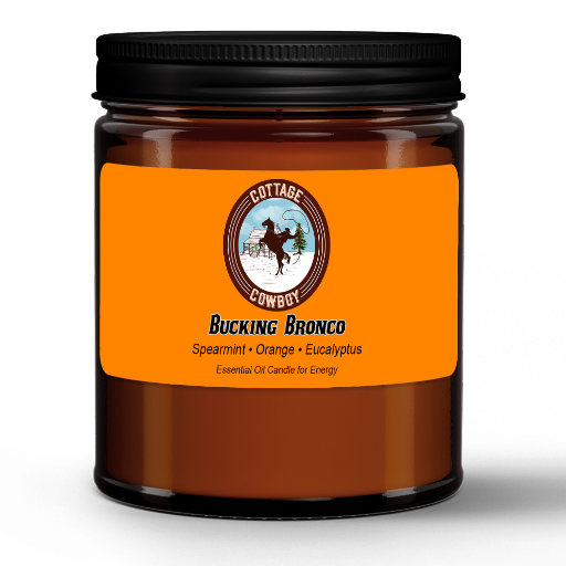 Bucking Bronco (Restoring Energy) | Essential Oil Candle in Amber Jar (9oz)
