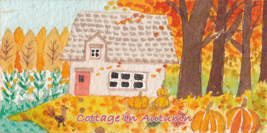 Cottage in Autumn | Essential Oil Candle in Amber Jar (9oz)