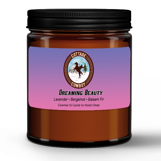 Dreaming Beauty | Essential Oil Candle in Amber Jar (9oz)