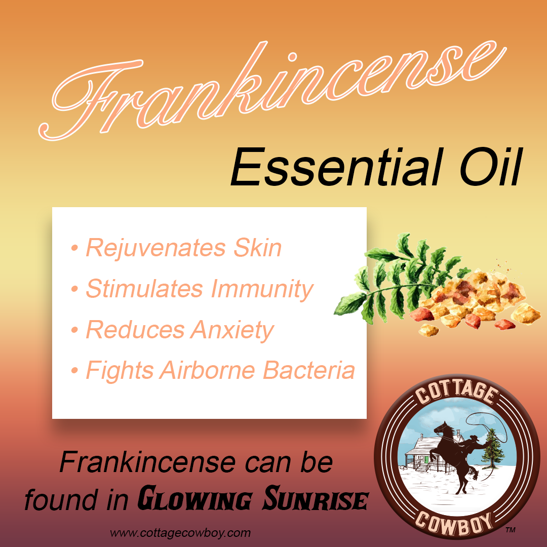 BEAUTIFUL SKIN Organic Essential Oil Blend (Frankincense, Patchouli, Cedarwood Atlas & Eucalyptus) GLOWING SUNRISE