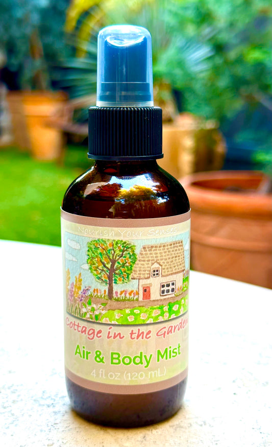 Cottage in the Garden | Air & Body Mist in Glass Amber Bottle (4 fl oz)