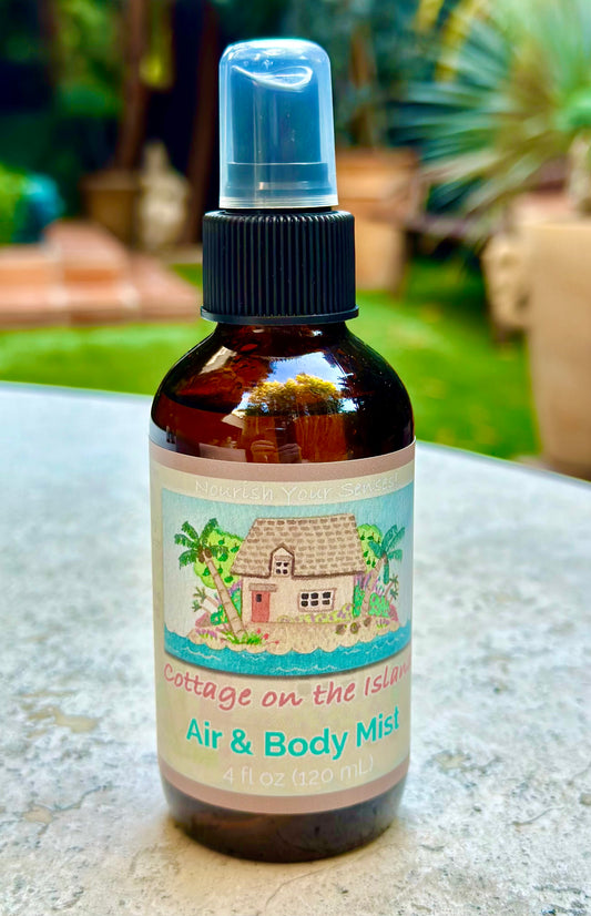 Cottage on the Island | Air & Body Mist in Glass Amber Bottle (4 fl oz)