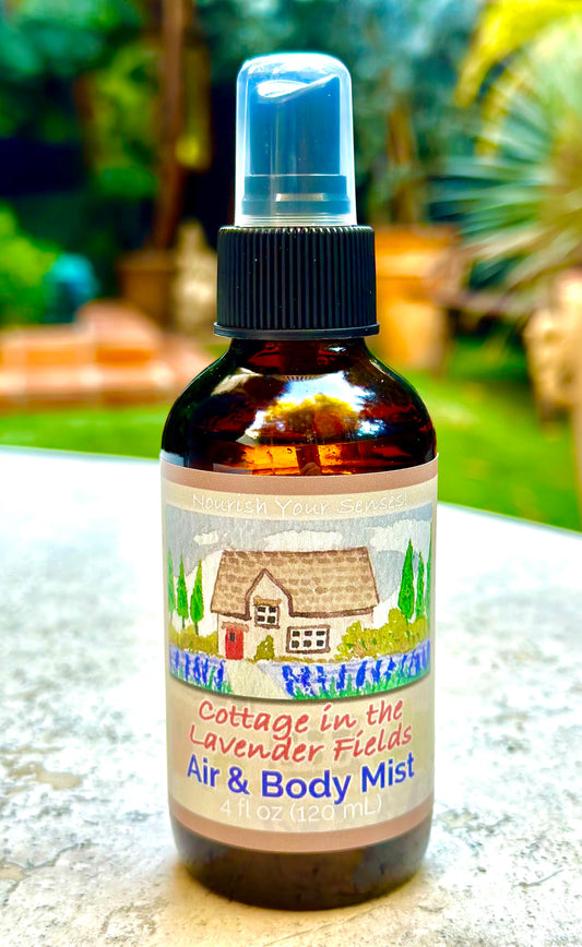Cottage in the Lavender Fields | Air & Body Mist in Glass Amber Bottle (4 fl oz)
