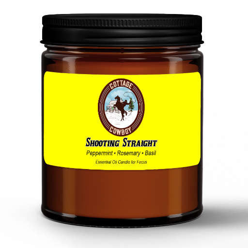 Shooting Straight (Finding Focus) | Essential Oil Candle in Amber Jar (9oz)