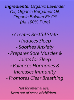 SLEEP Organic Essential Oil Blend (Lavender, Bergamot & Balsam Fir) DREAMING BEAUTY