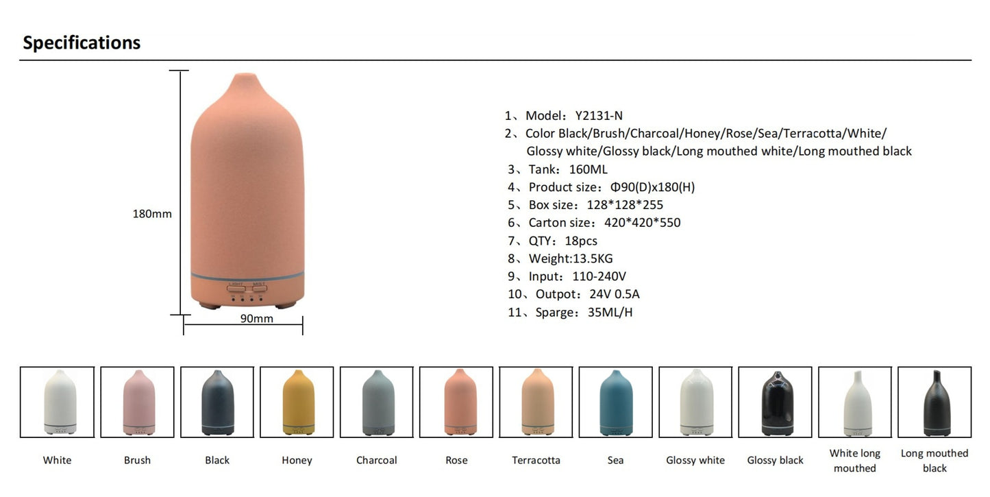 Stone Diffusers for Aromatherapy - 100ml & 160ml