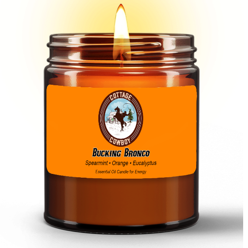 Bucking Bronco (Restoring Energy) | Essential Oil Candle in Amber Jar (9oz)